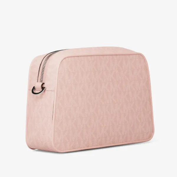 Túi Đeo Chéo Nữ Michael Kors MK Jet Set Small Signature Logo Camera Crossbody Bag 32F5SJ6C5V Màu Hồng