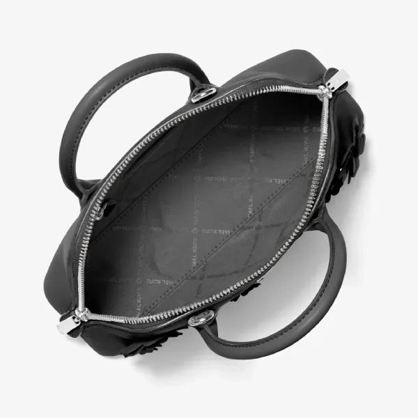 Túi Đeo Chéo Nữ Michael Kors MK Petra Small Floral Embellished Crossbody Bag 35S6S2PC1V Màu Đen