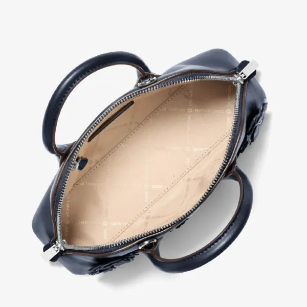 Túi Đeo Chéo Nữ Michael Kors MK Petra Small Floral Embellished Crossbody Bag 35S6S2PC5V Màu Xanh Navy