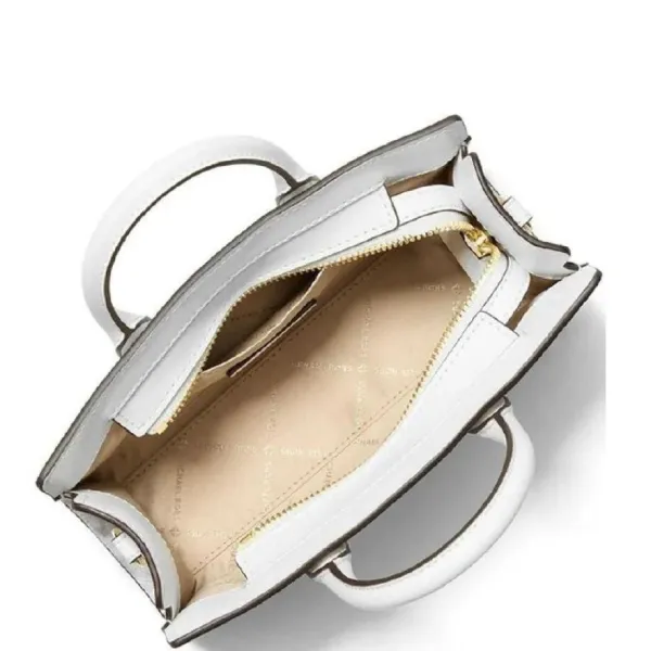 Túi Đeo Chéo Nữ Michael Kors MK Scarlett Extra Small Monogram Crossbody Optic Aluminum Màu Trắng