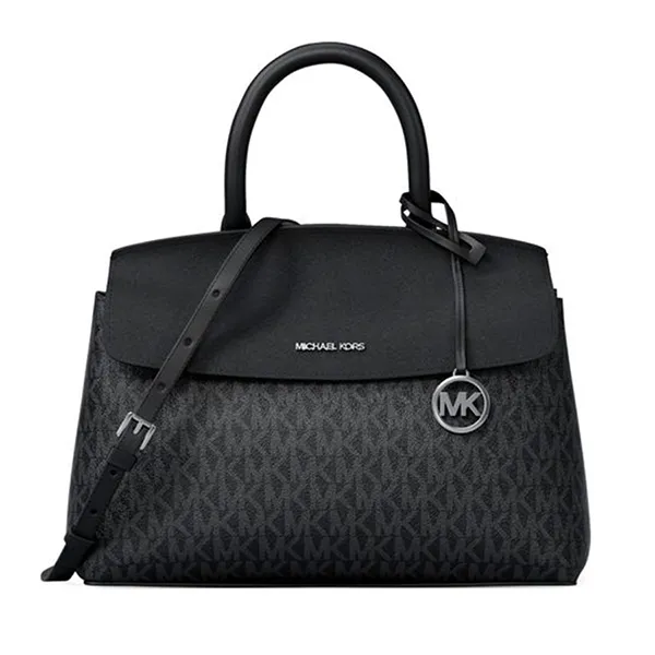 Túi Đeo Chéo Nữ Michael Kors MK Small Landry Crossbody Bag With Logo 30T6SX7S1V Màu Đen