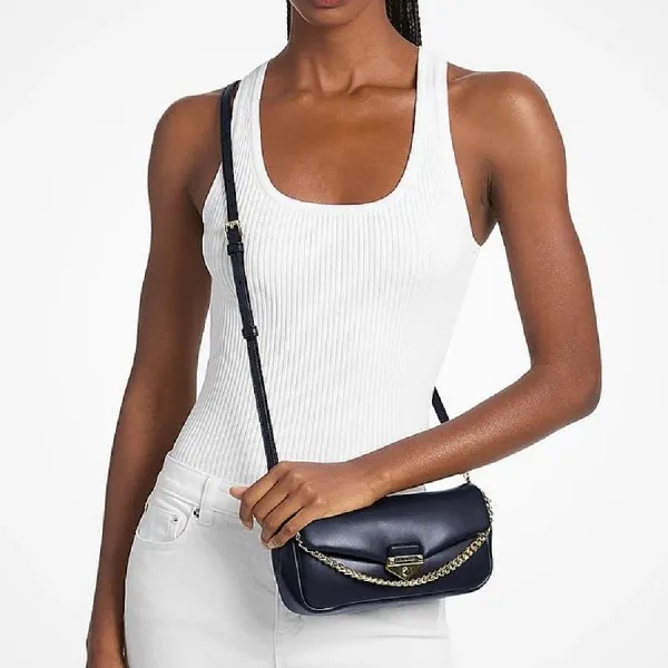 Túi Đeo Chéo Nữ Michael Kors MK Soho Small Convertible Crossbody Bag Màu Xanh Navy