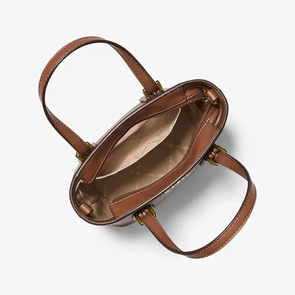 Túi Đeo Chéo Nữ Michael Kors MK Voyager Extra-Small Leather Convertible Crossbody Bag 35F6GV6C0L Màu Nâu