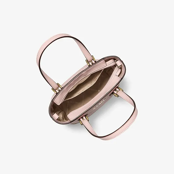 Túi Đeo Chéo Nữ Michael Kors MK Voyager Extra-Small Signature Logo Convertible Crossbody Bag 35F6GV6C0V Màu Hồng