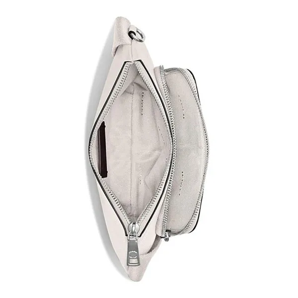 Túi Đeo Hông Coach Belt Bag in Cross Grain Leather Chalk CM334 Màu Trắng