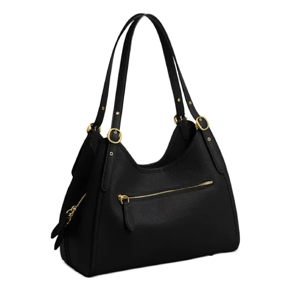 Túi Đeo Vai Nữ Coach Bella Medium Leather Shoulder Bag Màu Đen