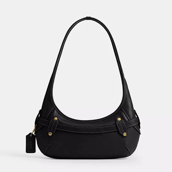 Túi Đeo Vai Nữ Coach Belted Ergo Shoulder Bag 26 Black Màu Đen