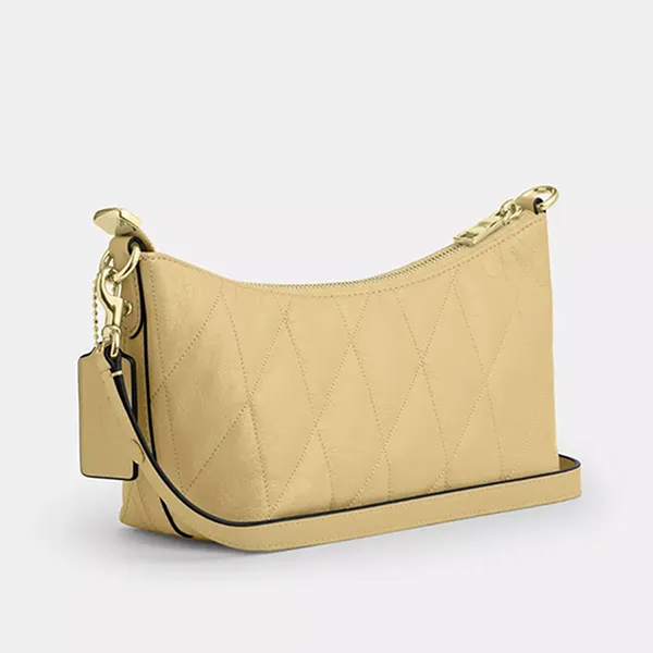 Túi Đeo Vai Nữ Coach Caitlin Shoulder Bag With Quilting Gold Soft CDZ88 Màu Vàng