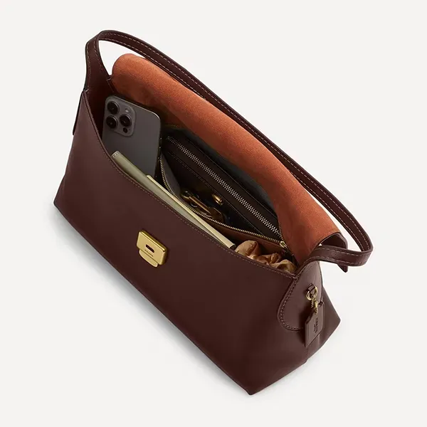 Túi Đeo Vai Nữ Coach Chelsea Shoulder Bag 36 Brass/Maple Màu Nâu