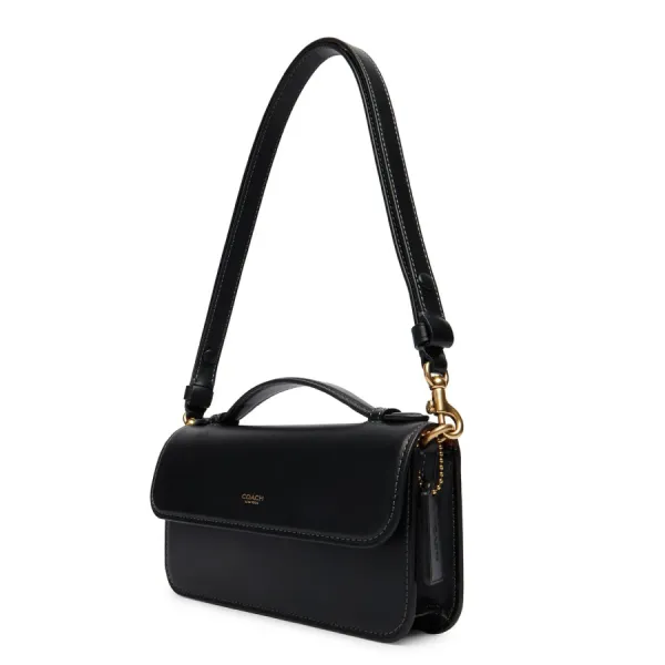 Túi Đeo Vai Nữ Coach Elora Top Handle Leather Satchel Bag CCY30 Màu Đen