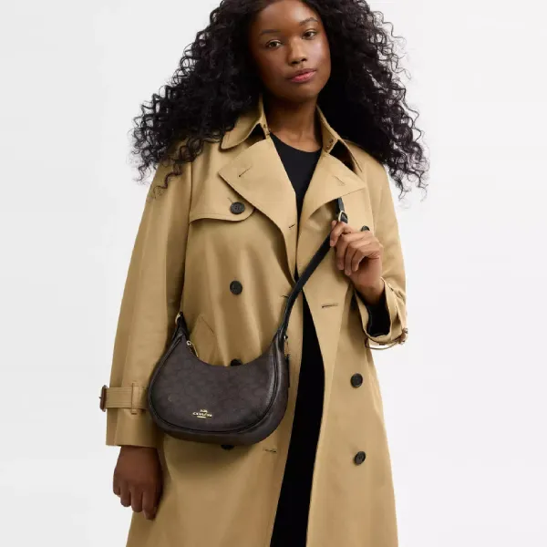 Túi Đeo Vai Nữ Coach Emily Shoulder Bag In Signature Canvas CDX17 Màu Đen