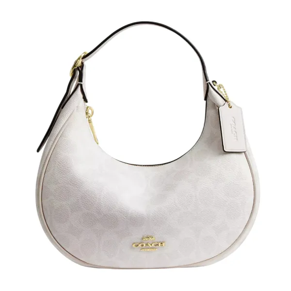 Túi Đeo Vai Nữ Coach Emily Shoulder Bag In Signature Canvas CDX17 Màu Trắng Kem