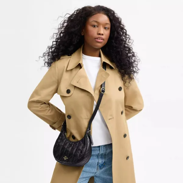 Túi Đeo Vai Nữ Coach Emily Shoulder Bag With Quilting CDX21 Màu Đen