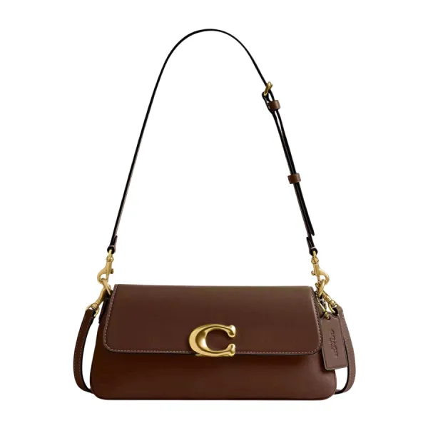 Túi Đeo Vai Nữ Coach Jet Shoulder Bag Màu Nâu Đậm