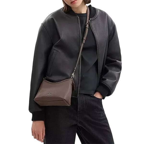 Túi Đeo Vai Nữ Coach Laurel Small Shoulder Bag Dark Stone CBH16 Màu Nâu
