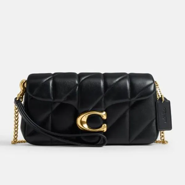 Túi Đeo Vai Nữ Coach Tabby Chain Crossbody Bag 19 With Quilting Black CBH23 Màu Đen