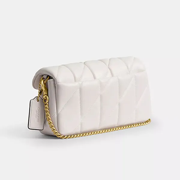 Túi Đeo Vai Nữ Coach Tabby Chain Crossbody Bag 19 With Quilting White CBH23 Màu Trắng