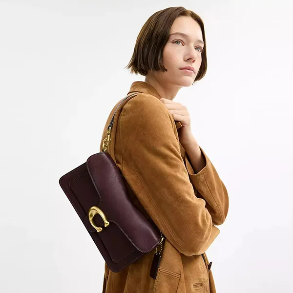 Túi Đeo Vai Nữ Coach Tabby Shoulder Bag 26 Maple CCX04 Màu Nâu (Không Seal)