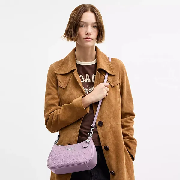 Túi Đeo Vai Nữ Coach Teri Shoulder Bag Light Violet CDA98 Màu Tím