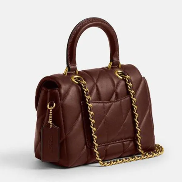 Túi Xách Nữ Coach Tabby Top Handle Bag With Quilting CCC12 Màu Nâu Chocolate