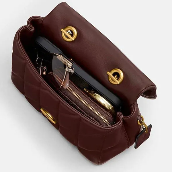 Túi Xách Nữ Coach Tabby Top Handle Bag With Quilting CCC12 Màu Nâu Chocolate