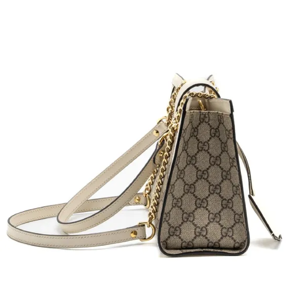 Túi Đeo Vai Nữ Gucci Padlock Small GG Shoulder GG Supreme Màu Trắng