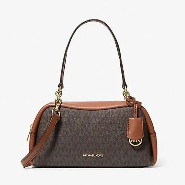 Túi Đeo Vai Nữ Michael Kors MK Cecily Small Signature Logo Shoulder Bag 35F5G8CL1B Màu Nâu Đen