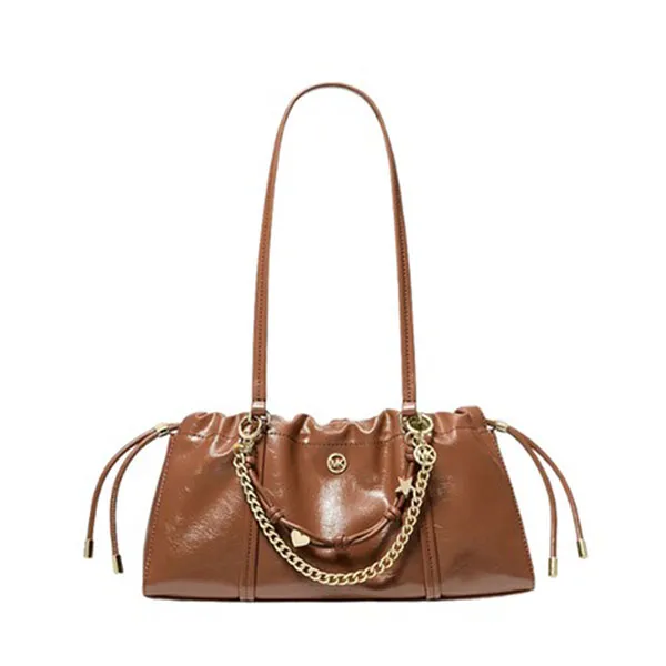 Túi Đeo Vai Nữ Michael Kors MK Matilda Small Cinched Shoulder Bag 35T6GMTL6U Màu Nâu