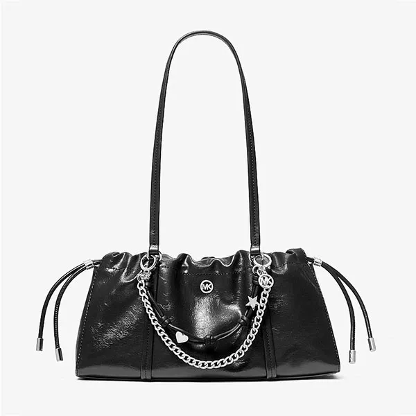 Túi Đeo Vai Nữ Michael Kors MK Matilda Small Cinched Shoulder Bag 35T6SMTL6U Màu Đen