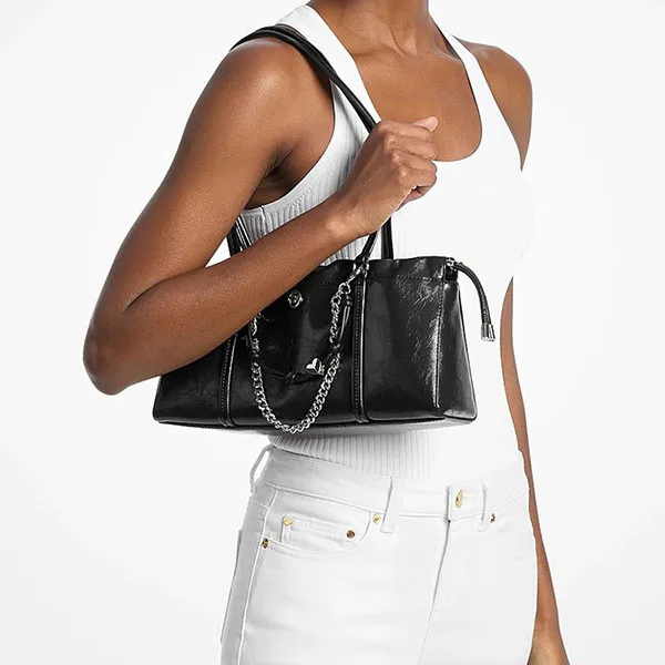 Túi Đeo Vai Nữ Michael Kors MK Matilda Small Cinched Shoulder Bag 35T6SMTL6U Màu Đen