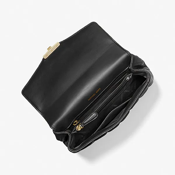 Túi Đeo Vai Nữ Michael Kors MK SoHo Large Quilted Leather Shoulder Bag 30F0G1SL3L Màu Đen
