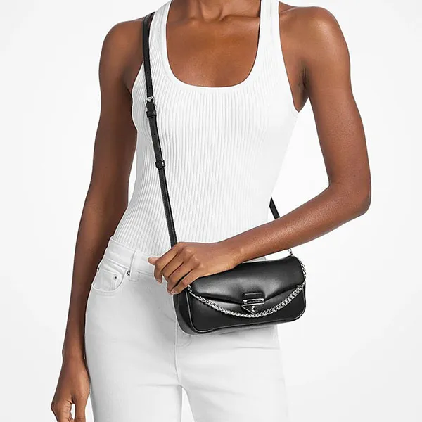 Túi Đeo Vai Nữ Michael Kors Outlet MK 35S6S1SC1Y Soho Small Convertible Crossbody Bag Màu Đen