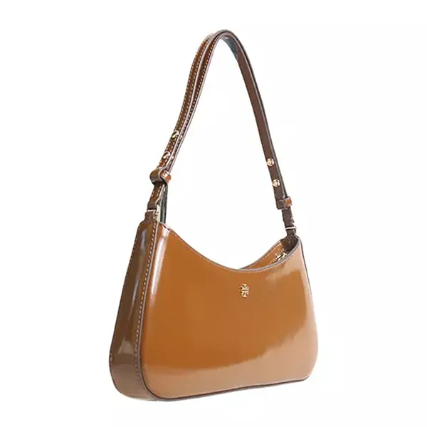 Túi Đeo Vai Nữ Tory Burch Emerson Patent Shoulder Bag In Rich Màu Nâu