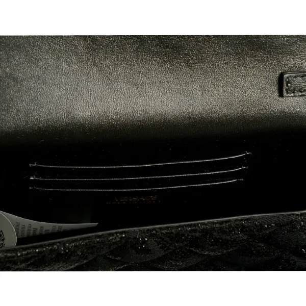 Túi Đeo Vai Nữ Versace Wool Barocco Mini Chain Shoulder Bag 1011785 1A15719 Màu Đen