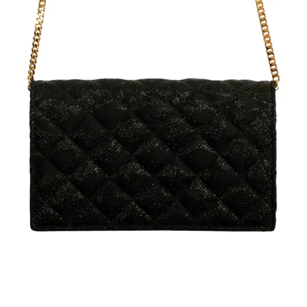 Túi Đeo Vai Nữ Versace Wool Barocco Mini Chain Shoulder Bag 1011785 1A15719 Màu Đen
