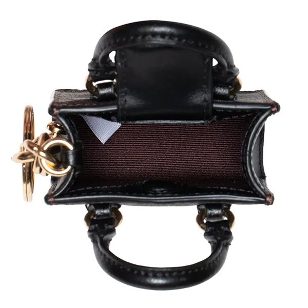 Túi Tote Nữ Coach Signature NS Mini Tote Charm Brown Black CX069 Màu Nâu Đen