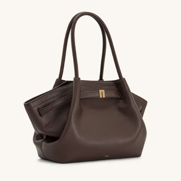 Túi Tote Nữ JW Pei Hana Medium Tote Bag Dark Brown Màu Nâu