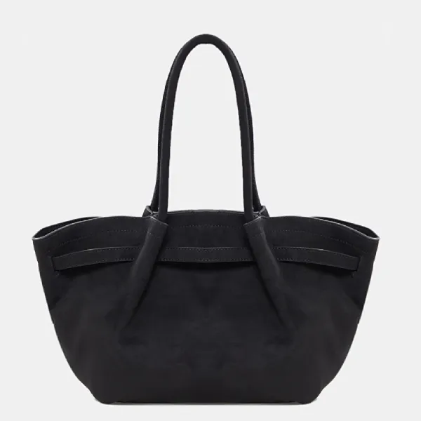 Túi Tote Nữ JW Pei Hana Medium Faux Suede Black Bag Màu Đen