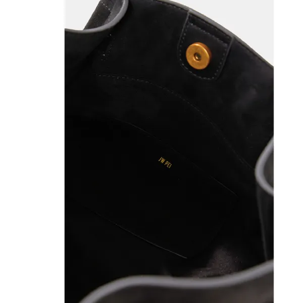 Túi Tote Nữ JW Pei Hana Medium Faux Suede Black Bag Màu Đen