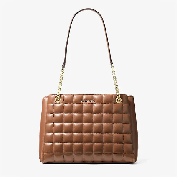 Túi Tote Nữ Michael Kors MK 35S6G1SE2Y Outlet Soho Medium Quilted Bag Màu Nâu