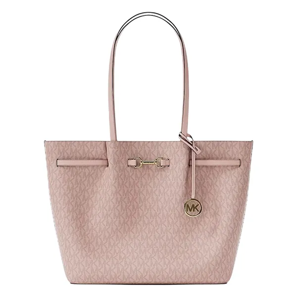 Túi Tote Nữ Michael Kors MK Carson Large Signature Logo Tote Bag 35R6G2ZT7B Màu Hồng