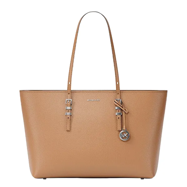 Túi Tote Nữ Michael Kors MK Quinn Large Pebbled Leather Tote Bag 30T5SQNT9L Màu Be