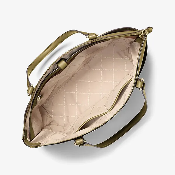 Túi Tote Nữ Michael Kors MK Sullivan Large Saffiano Leather Top-Zip Tote Bag 30T0GNXT3L Màu Xanh Green