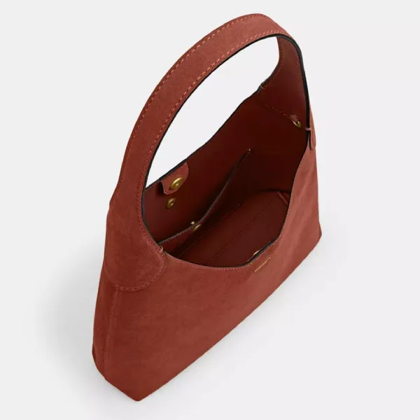Túi Xách Nữ Coach Brooklyn Shoulder Bag 28 Màu Nâu Trầm
