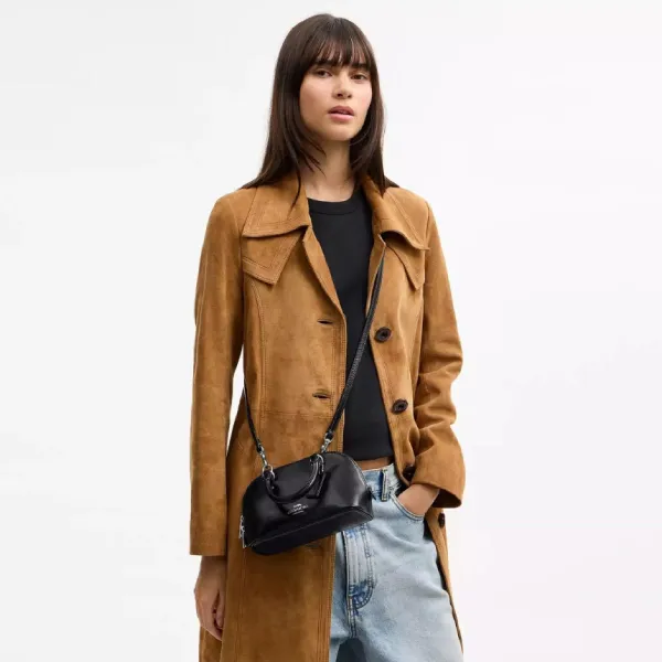 Túi Xách Tay Nữ Coach Lara Mini Satchel Bag Màu Đen