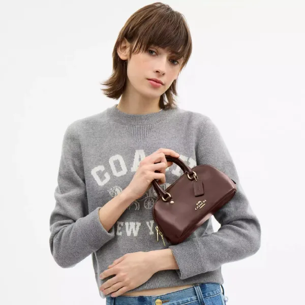 Túi Xách Tay Nữ Coach Lara Mini Satchel Bag Màu Nâu