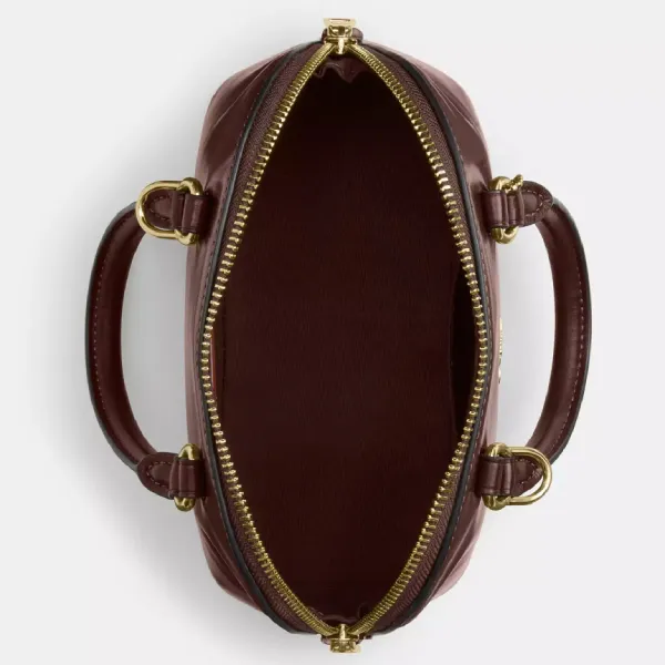 Túi Xách Tay Nữ Coach Lara Mini Satchel Bag Màu Nâu