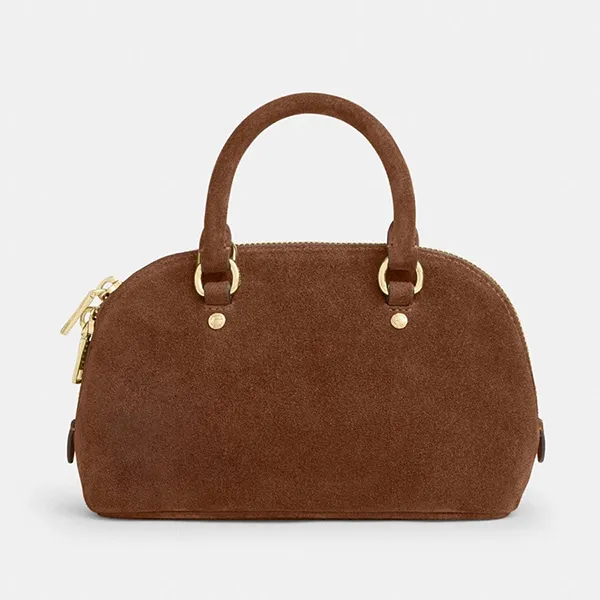 Túi Xách Tay Nữ Coach Lara Mini Satchel Bag Màu Nâu