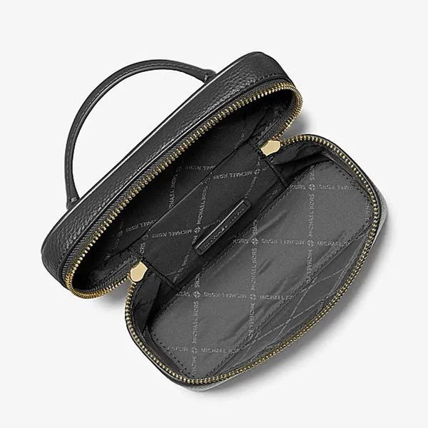 Túi Xách Tay Nữ Michael Kors MK 35F6GVFC5L Vivi Small Vanity Crossbody Bag Black Màu Đen