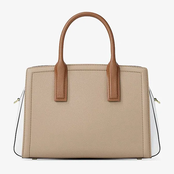 Túi Xách Tay Nữ Michael Kors MK Laila Medium Color Block Pebbled Leather Satchel 30T5G9IS2T Màu Nâu Nhạt